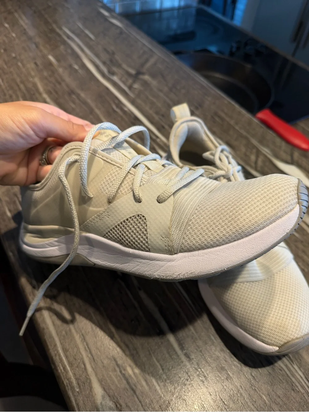 Under Armour Women's Cream Athletic Running Shoes